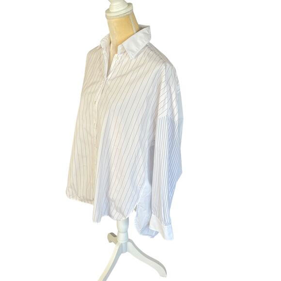 Antonelli Boxy Oversize Button Up Shirt Size 44 US 8 Made in Italy - Picture 9 of 14